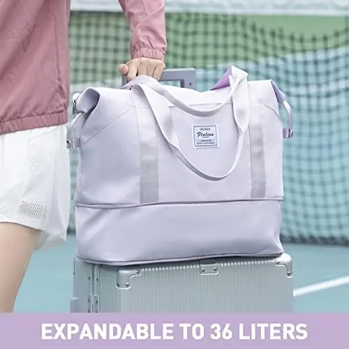 Travel Duffel Bag, Sports Tote Gym Bag, Shoulder Weekender Overnight Bag for Women - Image 2