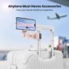 Airplane Travel Essentials Phone Holder, Klearlook Universal Flight Essentials Phone Mount with Multi-Directional 360° Rotation, Travel Must Haves Handsfree Gadgets for Flying, Table or Outdoor-Pink - Image 2