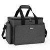 BAFASO Large Cosmetic Bag Makeup Bag with Adjustable Dividers, Travel Makeup Case Holds Cosmetics and Hair Supplies, Black