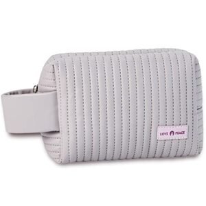 Meiyuuo Cute Small Makeup Bag Portable Cosmetic Bag Travel Make Up Pouch Waterproof Toiletry Bags for Beauty Accessories Light Purple