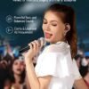 Vibes 201 Wired Earbuds in Ear Headphones, Noise Cancelling Bass Driven HiFi Earphones, Tangle-Free Braided Cord, Carry Case, Ear Buds Tips, 3.5mm Jack, Secure Fit (Clear Brown, No Mic) - Image 3