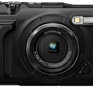 OM SYSTEM Tough TG-7 Black Underwater Camera, Waterproof, Freeze Proof, High Resolution Bright, 4K Video 44x Macro Shooting (Successor Olympus TG-6)