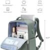 CADOLIM Large Travel Backpack Carry On Flight Approved Mochila De Viaje Carry On Backpack For Women Men Airplanes Backpack For Travel Backpacks Personal Item Travel Bag Army Green - Image 2