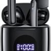 Bluetooth Headphones V5.3 Wireless Earbuds 50Hrs Battery Life with Wireless Charging Case & LED Power Display Deep Bass IPX7 Waterproof Earphones Microphone Stereo Headset for TV Smart Phone Laptop