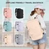 coowoz Large Travel Backpack For Women Men,Carry On Backpack,Hiking Backpack Waterproof Outdoor Sports Rucksack Casual Daypack Travel Essentials（Beige） - Image 7