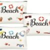 3 Pieces Beach Survival Kit Cosmetic Bag Travel Bag Pouch Bag Accessories for Birthday Appreciation Thanksgiving Day Valentine's Day