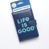 Life is Good Travel Passport Cover - Anti-Theft Passport Holder Wallet with Interior Card Slots, Magnetic Snap Closure, Navy - Image 3