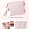 BAGSMART Makeup Bag Travel Cosmetic Bag, Puffy Make Up Bags for Women Large Capacity Makeup Organizer Case, Wide-open Pouch for Purse Storage Travel Essentials Toiletries Accessories Brushes, Pink - Image 6