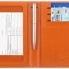 Passport and Vaccine Card Holder Combo, PU Leather with CDC Slot, Cover RFID Blocking, Credit Slots, Pen Wallet (Orange) - Image 3