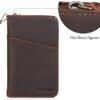 Polare Full Grain Leather Travel Passport Holder RFID Blocking Cover Case With YKK Zipper Travel Document Organizer Wallet Holders 2 Passports - Image 8