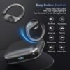 Wireless Earbuds Bluetooth Headphones 75Hrs Playback with LED Diaplay Charging Case Noise Cancelling Ear buds with Earhooks, IPX7 Waterproof Over Ear Earphones for Sports Running Workout,Black - Image 3