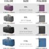 Dimayar Travel Duffle Bag for Men - Foldable Duffel Bag with Shoes Compartment - Overnight Bags Waterproof & Tear Resistant - Image 8