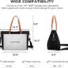 Laptop Bag Waterproof Lightweight Tote Bag for Women Nylon Briefcase Computer Work Shoulder Handbag Fits 15.6 inch Laptop - Image 5