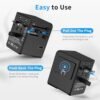 Universal Travel Adapter, International Power Adapter Charger with 3 USB C Ports, 2 USB A Ports and Multi AC Outlet, All-in-one Worldwide Plug Power Adapter for EU US UK AU 200+ Countries - Image 6