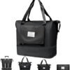 Intrbleu Large Capacity Folding Travel Bag, Foldable Travel Bag with Dry/Wet Separation, Upgrade Waterproof Carry on Bag