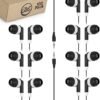 Bulk Earbuds 100 Pack | Basic Ear Bud, Black Dot in-Ear Earphones, Disposable Headphones, Class Headphones Set for Students, Earphones for Class, Kids, Classroom, Library, Wired Earbuds