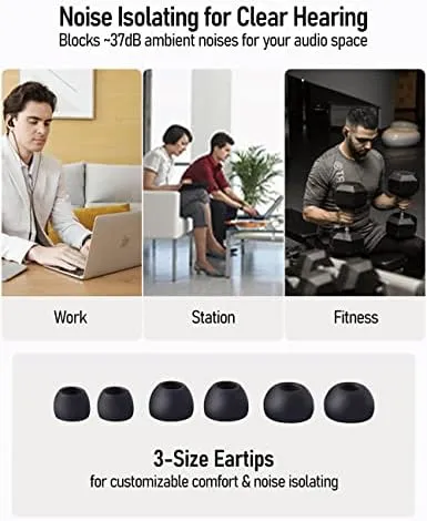 Vibes 201 Wired Earbuds in Ear Headphones, Noise Cancelling Bass Driven HiFi Earphones, Tangle-Free Braided Cord, Carry Case, Ear Buds Tips, 3.5mm Jack, Secure Fit (Clear Brown, No Mic) - Image 7