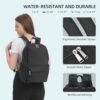 OMOUBOI Casual Daypacks Superbreak Backpack 14 inch Laptop Backpack for Women & Men Fits Tourism Business (Black) - Image 5