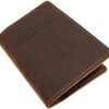 Leather Passport Wallet Cover - Passport Holder Case for Men & Women - Brown - Image 3