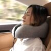 MLVOC Travel Pillow 100% Pure Memory Foam Neck Pillow, Comfortable & Breathable Cover - Machine Washable, Airplane Travel Kit with 3D Sleep Mask, Earplugs, and Luxury Bag, Grey - Image 6