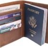 Leather Travel Wallet with Passport Holder - 5.5" x 4" - Genuine Leather Case with RFID Blocking for Men and Women - Passport Wallet, Leather Folding Wallet for Passports - Image 2