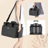 BAFASO Large Cosmetic Bag Makeup Bag with Adjustable Dividers, Travel Makeup Case Holds Cosmetics and Hair Supplies, Black - Image 5