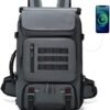 Grey 50L Laptop Backpack, Unisex, USB Port Design