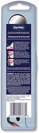 DenTek Professional Oral Care Kit, Advanced Clean- Portable, Multiple Tips, Dental Pick, Scaler, Stimulator, and Dental Mirror, White - Image 3