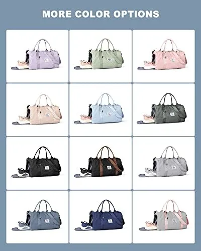 Gym Bag Womens Mens with Shoes Compartment and Wet Pocket,Travel Duffel Bag for Women for Plane,Sport Gym Tote Bags Swimming Yoga,Small Waterproof Weekend Overnight Bag Carry on Bag Hospital Holdalls - Image 7