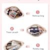 BAGSMART Makeup Bag Travel Cosmetic Bag, Puffy Make Up Bags for Women Large Capacity Makeup Organizer Case, Wide-open Pouch for Purse Storage Travel Essentials Toiletries Accessories Brushes, Pink - Image 4