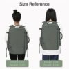 Hanples Extra Large Travel Backpack for Women as Person Item Flight Approved, 40L Carry On Backpack, 17 Inch Laptop Waterproof Hiking Casual Bag(Olive Green) - Image 9