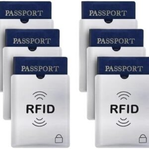 RFID Blocking Sleeve Anti Theft 6 Passport Holder Wallet Pocket - To protect your valuable information from theft RFID tagged