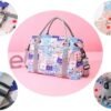 Travel Duffle Bag Weekender Overnight Bag Gym Tote Bag with Dry and Wet Separated Pocket for Women Girls Shoulder Bag Workout Duffel Bag Water Resistant (colorful triangle) - Image 6