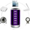 Universal USB Charger 6-Port Desktop USB Charging Station Hub with Smart Identification Technology Compatible with iPhone iPad Cell Phone Tablets(Purple) - Image 4