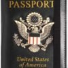 GDTK Leather Passport Holder Cover Case RFID Blocking Travel Wallet (Black)