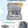 BAGSMART Duffle Bag Large Weekender Overnight Bag with Shoe Bag, can Hold 15.6 inch Laptop, Carry-on Bag for Travel, Gym, Work, 27L (Light Grey) - Image 3