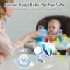 Pacifier Case,4 Pack BPA Free Pacifier Holder Case with Lanyard for Diaper Bag,Pacifier Container Box for Baby Binky Nipple Travel,Essential Pacifier Accessories,Easy to Clean,Blue - Image 2