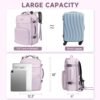 DEEGO Women'S Carry On Backpack, Airline Approved Travel Backpack, Personal Item Backpack With Toilet Bag, University Backpack, Waterproof Leisure Weekend Backpack, Purple - Image 2