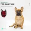 POPETPOP Pet Carrier Backpack, Front Backpack for Dogs Adjustable Pet Front Cat Dog Carrier Backpack Travel Bag, Legs Out, Easy-Fit for Traveling Hiking, Make Pupppy Sit Comfortably(Red,M) - Image 8