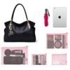 EASYFUN Mesh Pouch, Make up Bag with Zipper Cosmetic Organizer Pouch for Daily or Travel to Keep Small Items, 4 PCS Pink - Image 5