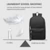 OMOUBOI Casual Daypacks Superbreak Backpack 14 inch Laptop Backpack for Women & Men Fits Tourism Business (Black) - Image 3