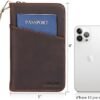 Polare Full Grain Leather Travel Passport Holder RFID Blocking Cover Case With YKK Zipper Travel Document Organizer Wallet Holders 2 Passports - Image 4