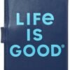 Life is Good Travel Passport Cover - Anti-Theft Passport Holder Wallet with Interior Card Slots, Magnetic Snap Closure, Navy - Image 4