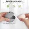 Makeup Sponge Holder,2PCS Double-sided Breathable Silicone Beauty Blender Holder for Travel,Shatterproof Makeup Sponge Travel Case for All Sponges Sanitary Reuse Easy to Carry,Grey+Khaki-AB - Image 2