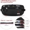 Money Belt for Travel Women Hidden Ginsco Slim RFID Blocking Passport Holder Unisex Travel Money Belt Under Clothes Anti Theft Travel Hidden Wallet for Travelling Workout Running Black 11'' - Image 2