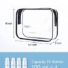 BAGSMART Clear Toiletry Bag, 3-Pack TSA Approved Travel Toiletry Bag Carry On Travel Accessories Bag Airport Airline Quart Size Bags water-resistant Makeup Bag for Women - Image 3
