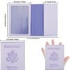 Passport Holder, Passport Holder Women, Passport Covers Travel Must Haves, Travel Passport Wallet for Men, 1 Pack Passport Case Passport Protector for Travel Airport Essentials, Light Purple - Image 2