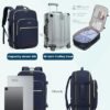 LOVEVOOK Travel Backpack as Personal Item Flight Approved, 40L Luggage Carry On Backpack, TSA 17inch Laptop Backpack with Toiletry Bag for Airplanes Daypack for Weekender Overnight Hiking,Blue - Image 3