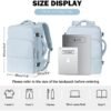 Travel Backpack for Men Women, Carry on Backpack Flight Approved, Personal Item Backpack Bag on Airplanes,Backpacks for Traveling, Travel Essentials,Light Blue - Image 3