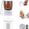 3-in-1 Portable Dog Water Bottle Dispenser,Crate with Food Container, Replaceable Waste Bags,Dog Stuff Accessories Items, Puppy Essentials Necessities,for Walking&Hiking (20oz-White)